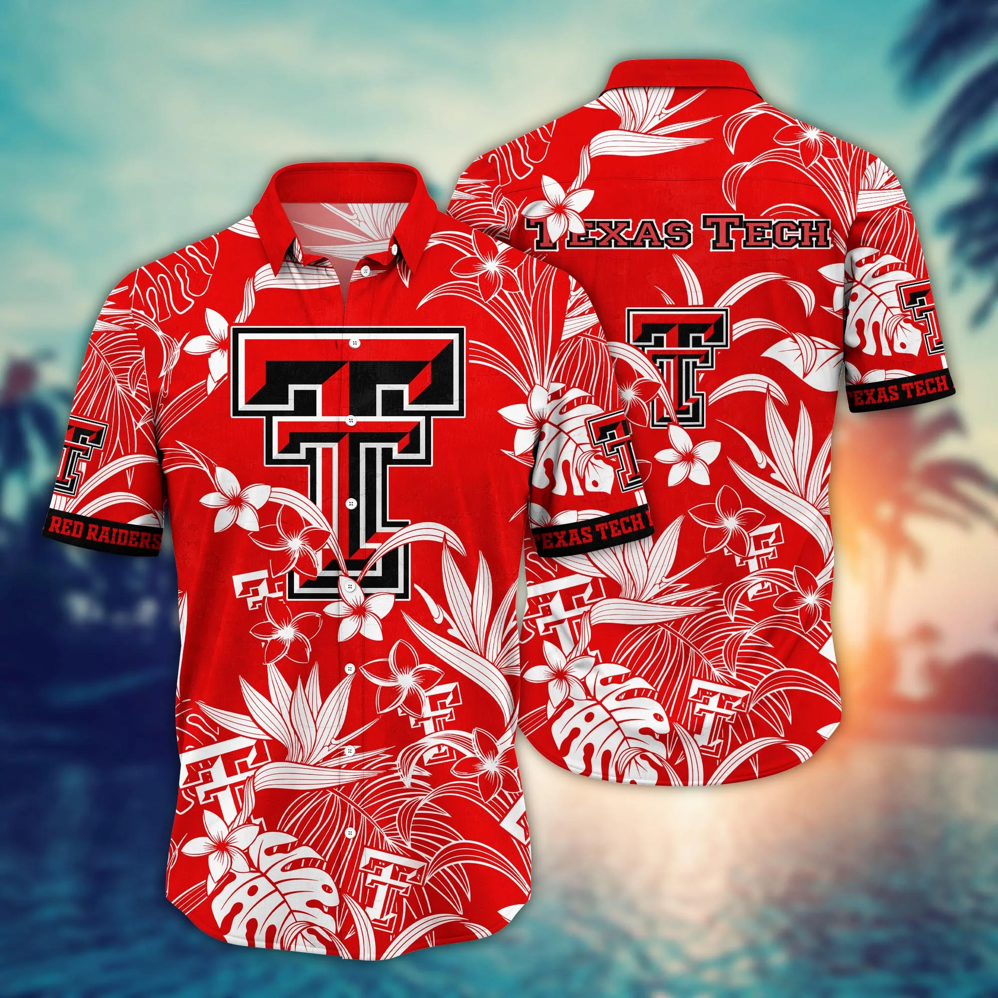 Texas Tech Red Raiders NCAA Hawaiian Shirt Parasolstime Aloha Shirt