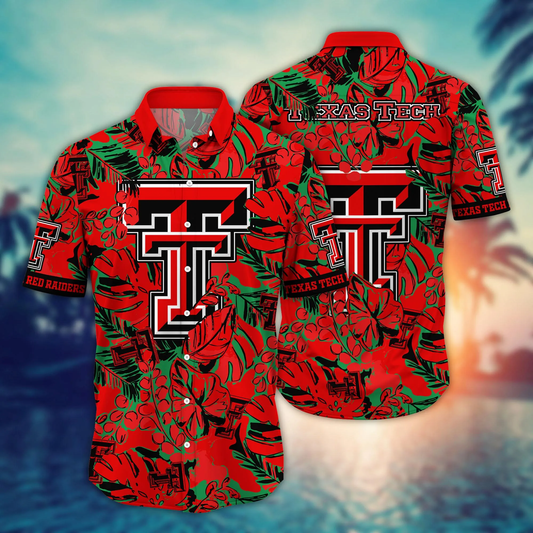 Texas Tech Red Raiders NCAA Hawaiian Shirt Sun-Soaked Cup Tie Shirts