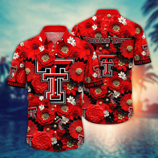 Texas Tech Red Raiders NCAA Hawaiian Shirt Trending For This Summer Customize Shirt Any Team