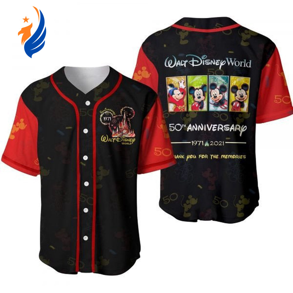 Disney s 90th Anniversary Mickey Mouse Baseball Jersey for Lovers - Unique Cartoon Design - Bafud