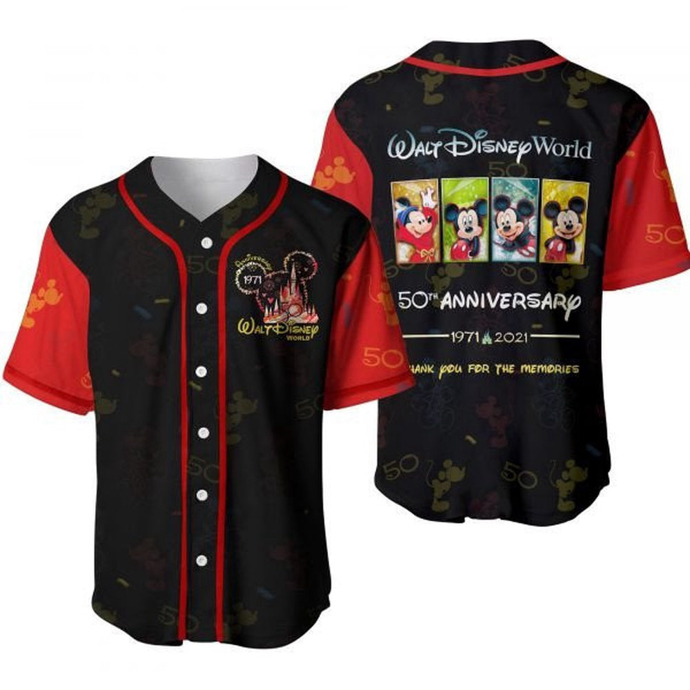 Disney s 90th Anniversary Mickey Mouse Baseball Jersey for Lovers - Unique Cartoon Design - Bafud