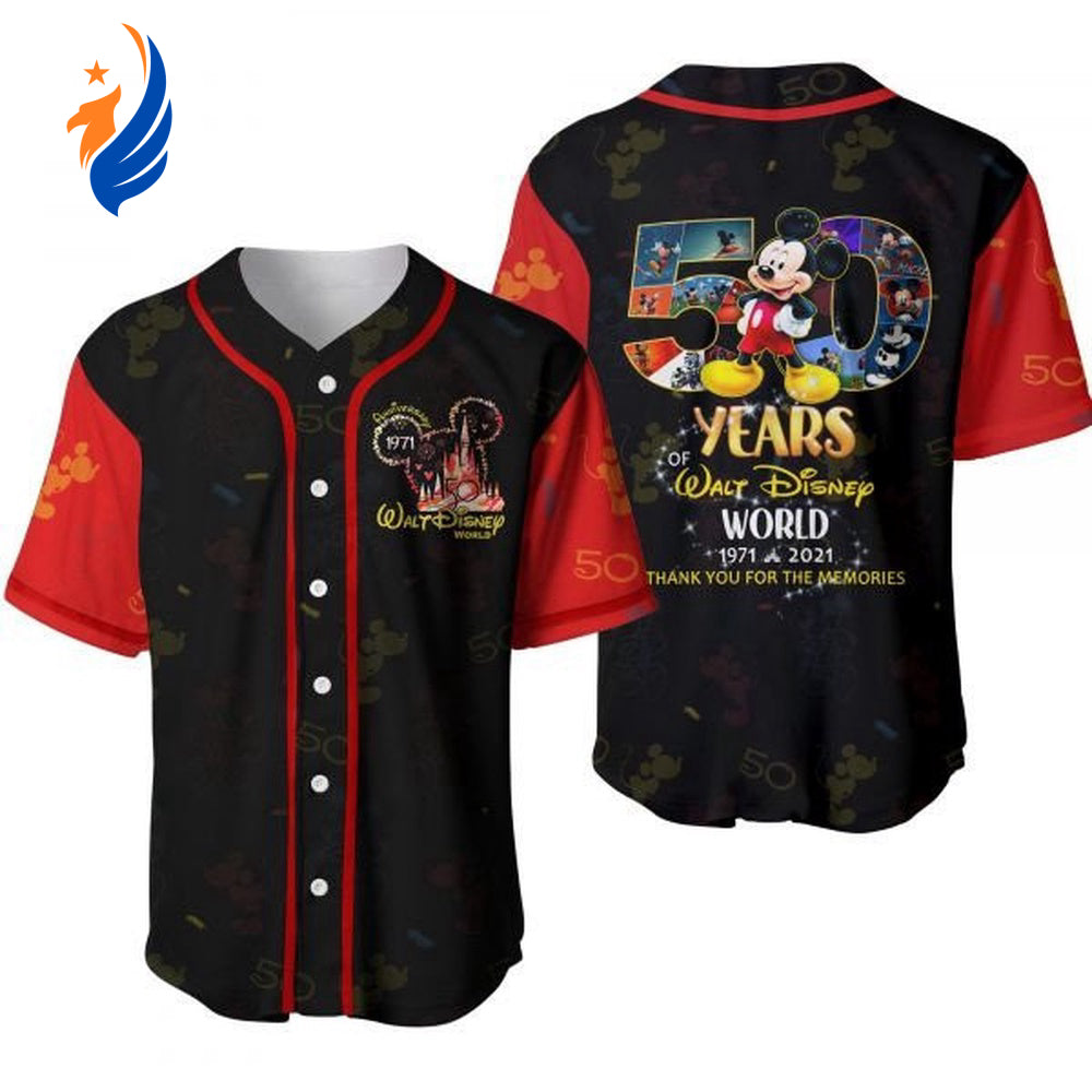 10th Anniversary Disney Mickey Mouse Baseball Jersey Gift for Lovers - Cartoon Inspired Jersey - Bafud