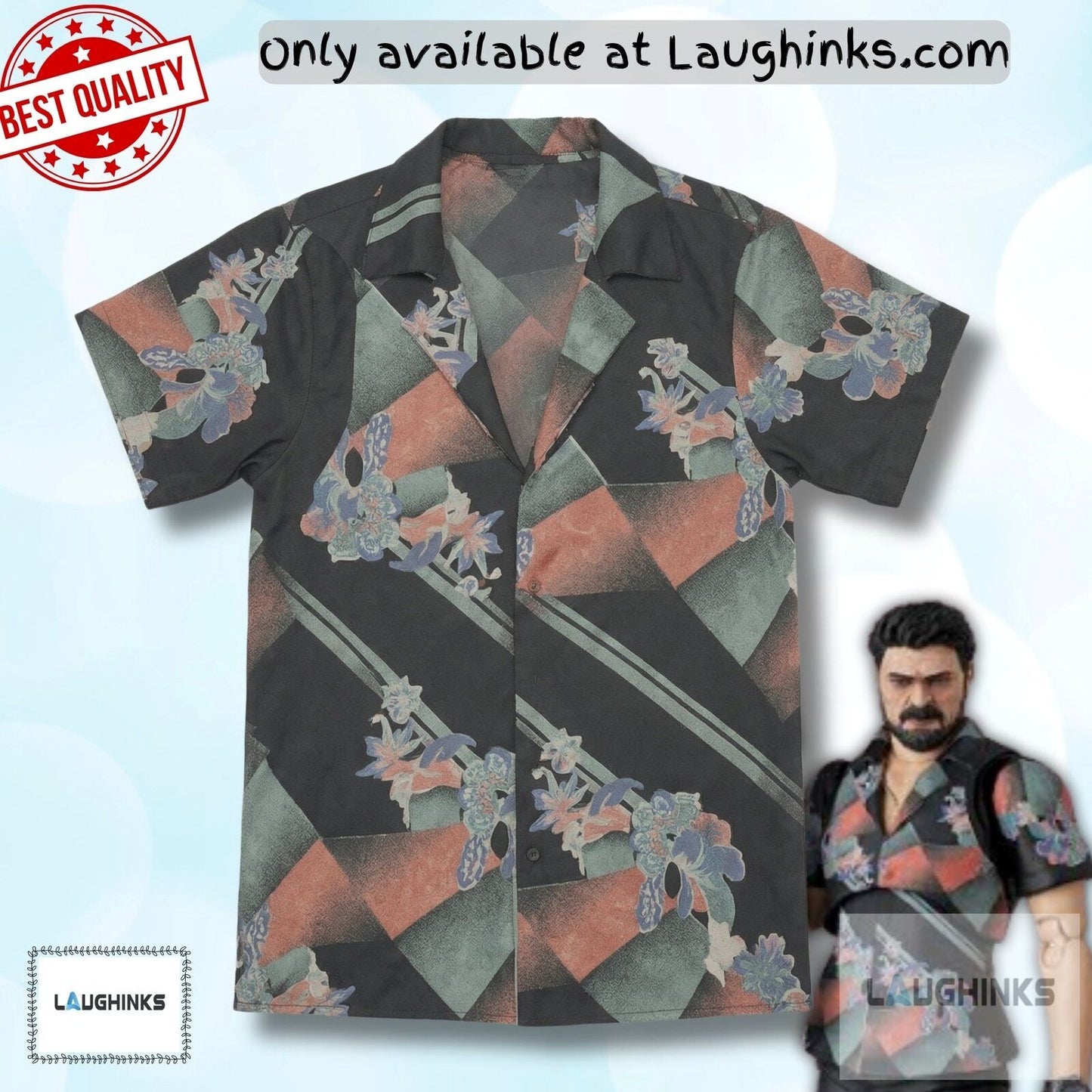The Boys MAFEX No 312 William Billy Butcher Temp V24 Ver outfit AOP hawaiian Shirt