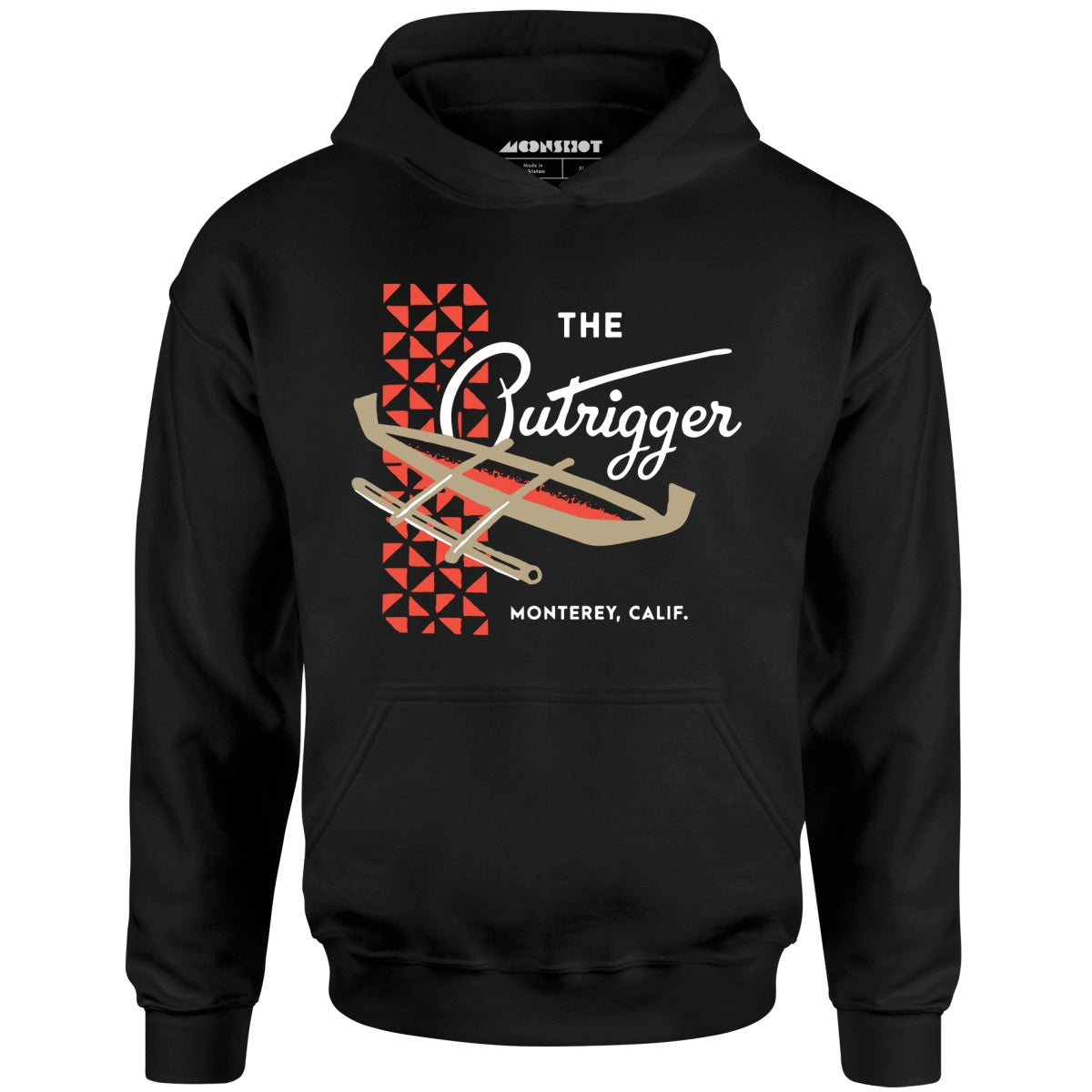 The Outrigger - Monterey, CA - Vintage Tiki Bar - Unisex Hoodie
