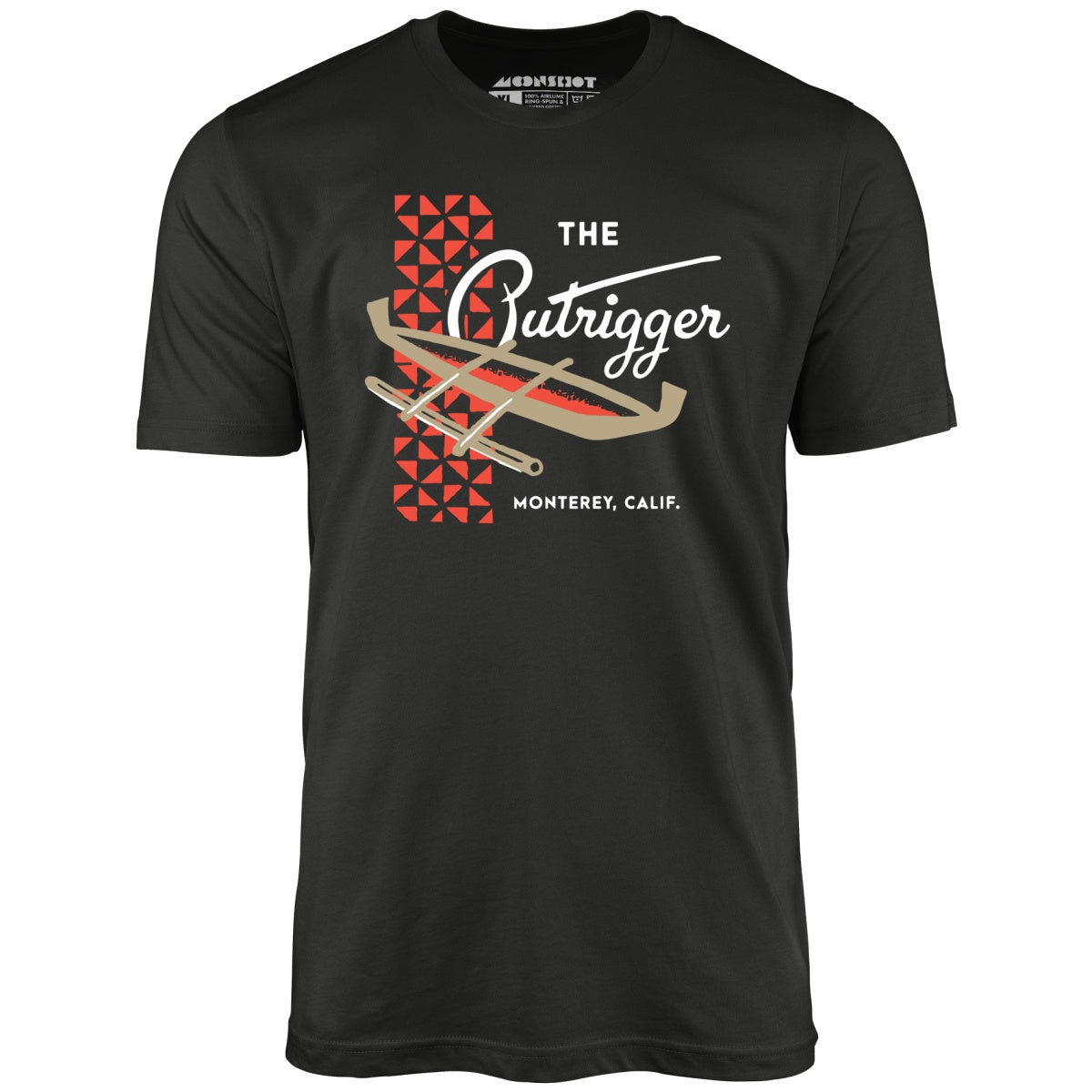 The Outrigger - Monterey, CA - Vintage Tiki Bar - Unisex T-Shirt