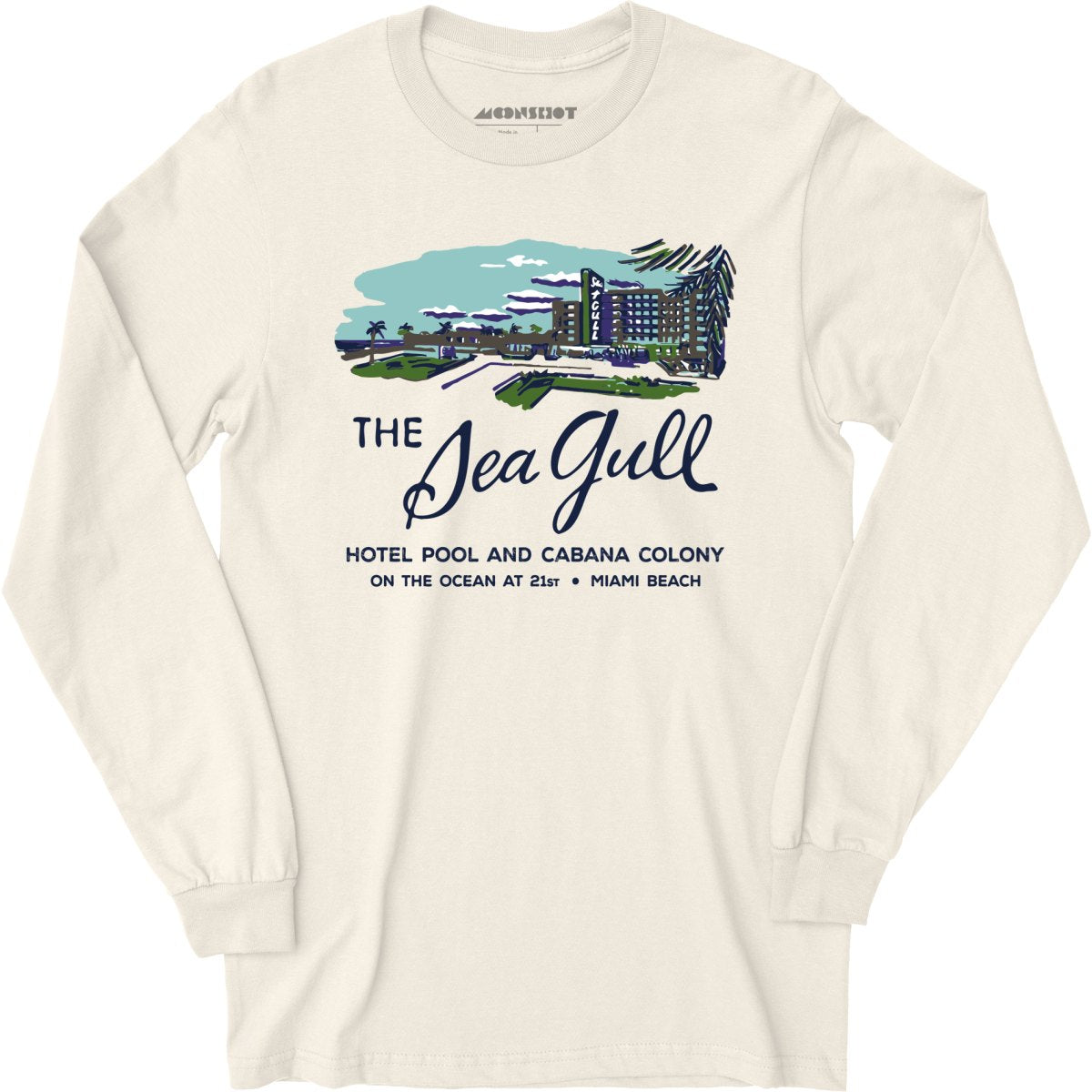 The Sea Gull - Miami, FL - Vintage Hotel - Long Sleeve T-Shirt