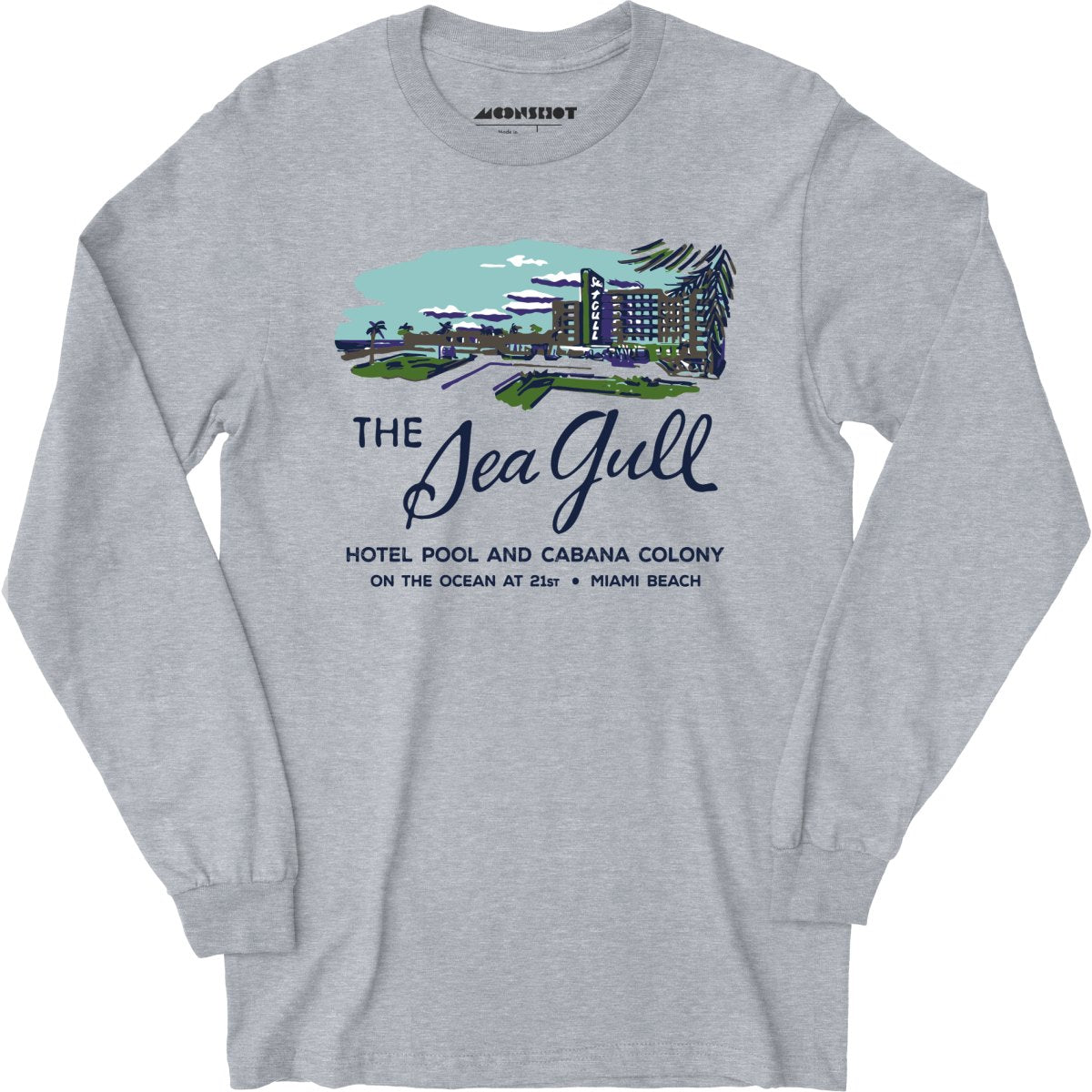 The Sea Gull - Miami, FL - Vintage Hotel - Long Sleeve T-Shirt
