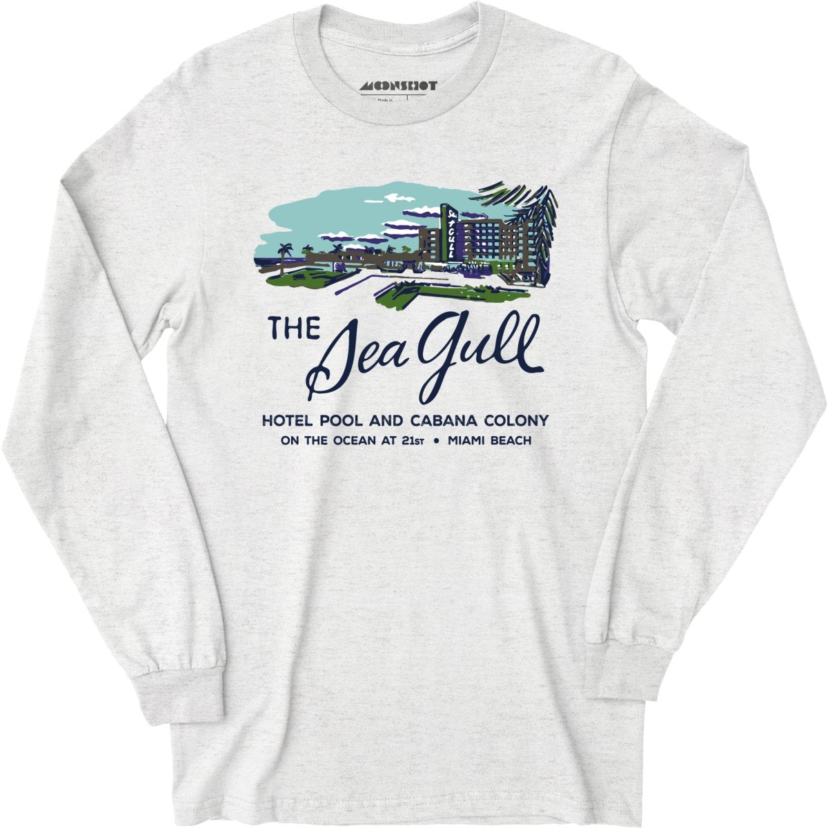 The Sea Gull - Miami, FL - Vintage Hotel - Long Sleeve T-Shirt