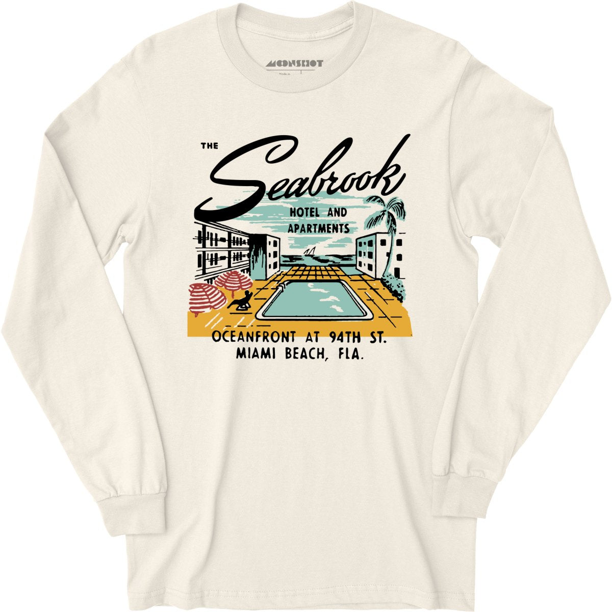 The Seabrook - Miami, FL - Vintage Hotel - Long Sleeve T-Shirt
