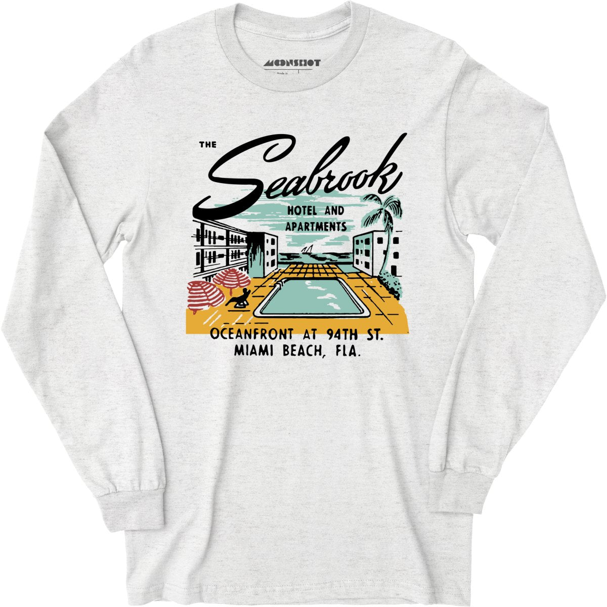The Seabrook - Miami, FL - Vintage Hotel - Long Sleeve T-Shirt