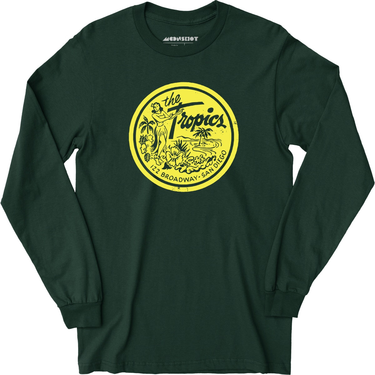 The Tropics - San Diego, CA - Vintage Tiki Bar - Long Sleeve T-Shirt