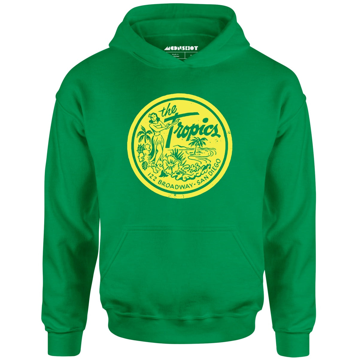 The Tropics - San Diego, CA - Vintage Tiki Bar - Unisex Hoodie