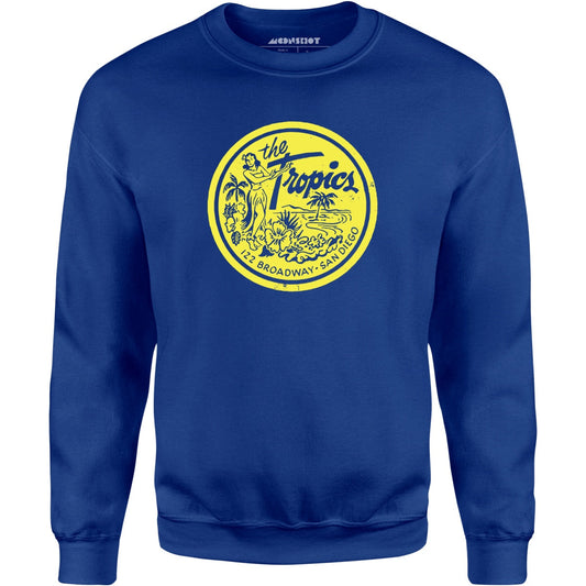 The Tropics - San Diego, CA - Vintage Tiki Bar - Unisex Sweatshirt