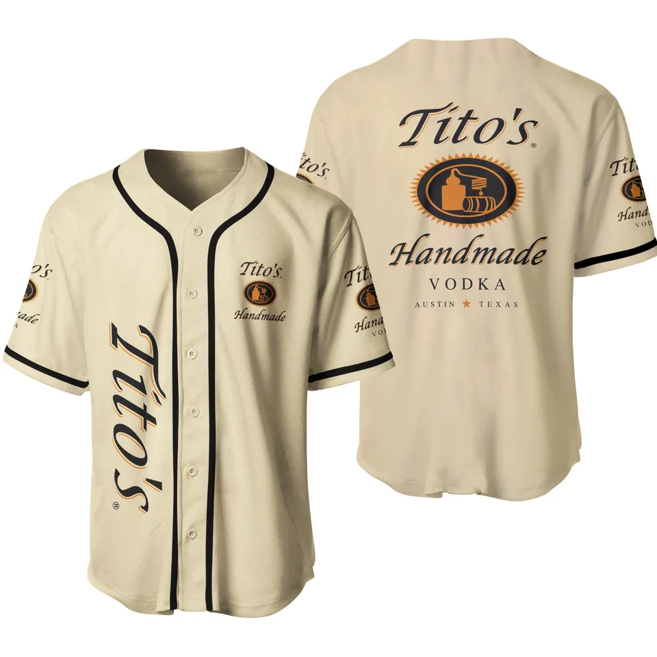 Tito's Handmade Vodka Design Baseball Jersey For Kids &amp; Adults