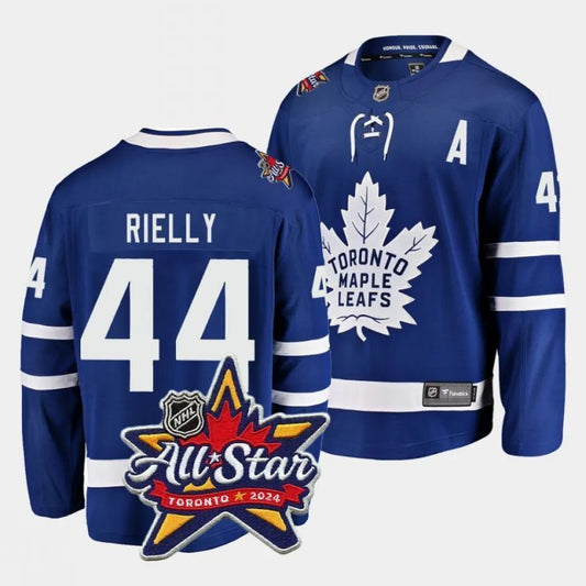 toronto maple leafs #44 morgan rielly 2024 nhl all-star patch royal blue jersey