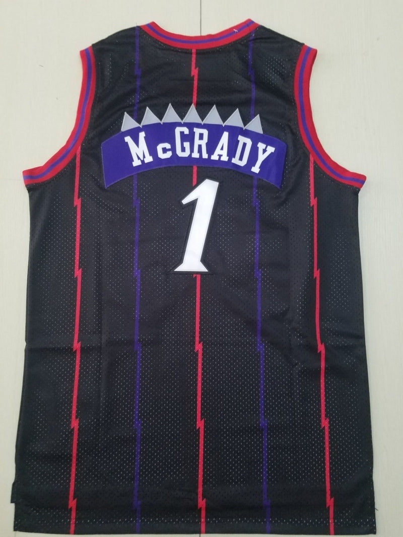 toronto raptors #1 tracy mcgrday Raptors 1 Retro Black s-xxl Style 1