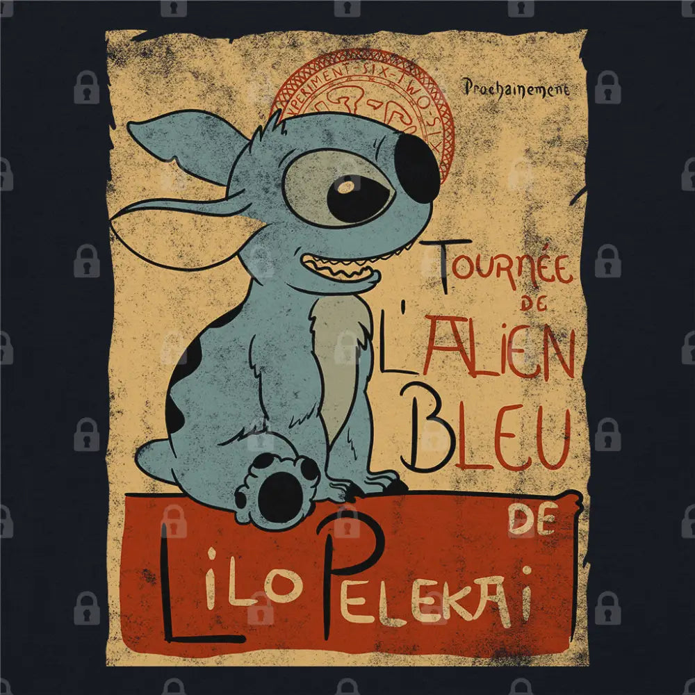 Tournee De L'alien Bleu T-Shirt