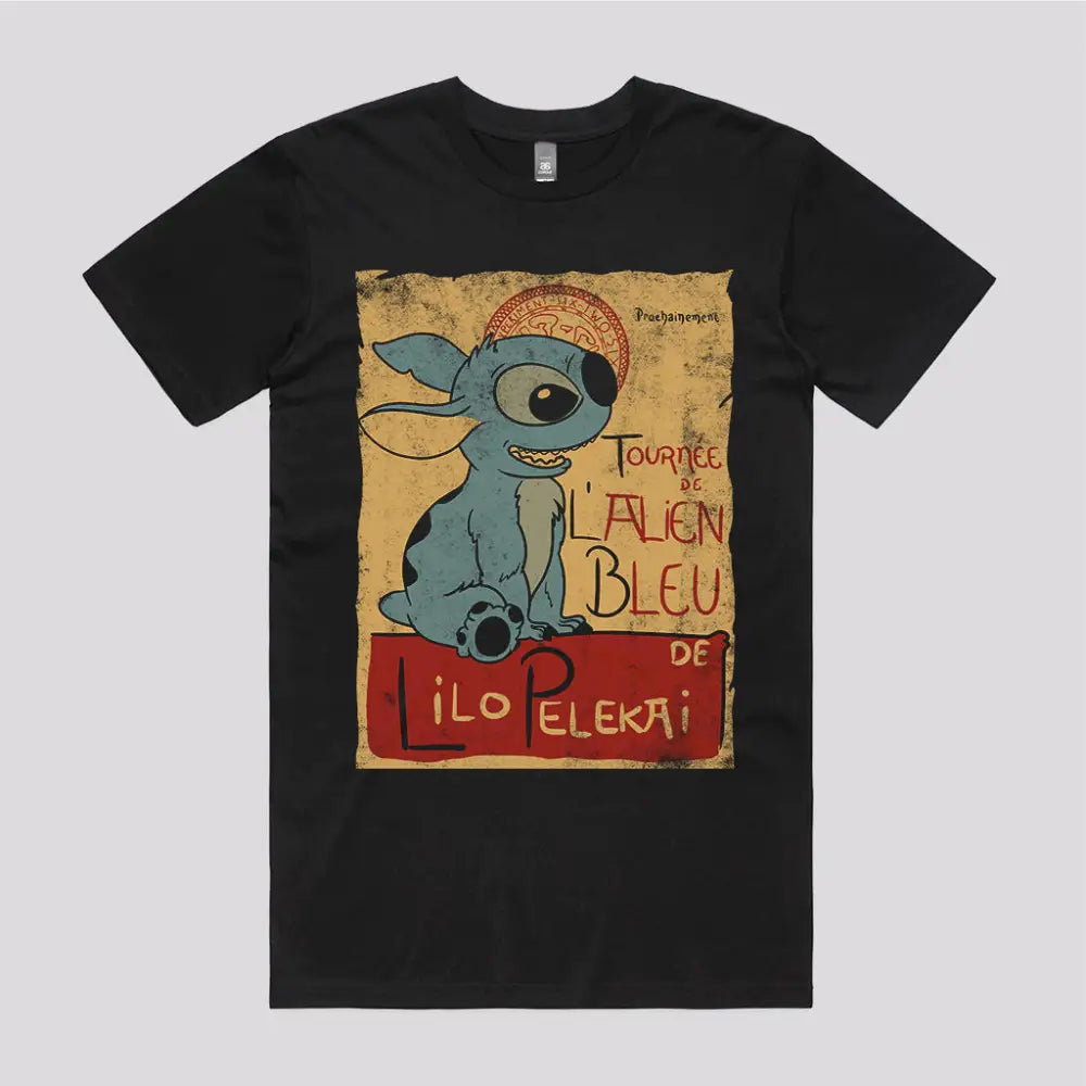 Tournee De L'alien Bleu T-Shirt