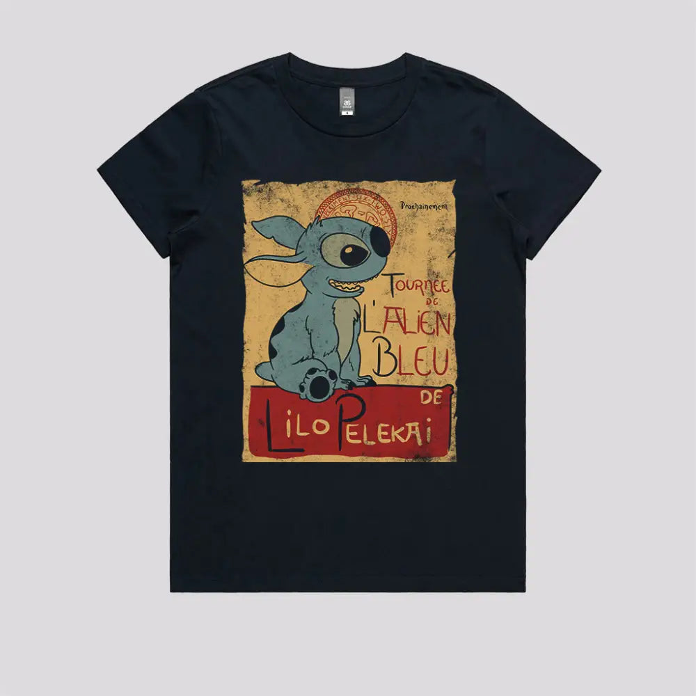 Tournee De L'alien Bleu T-Shirt