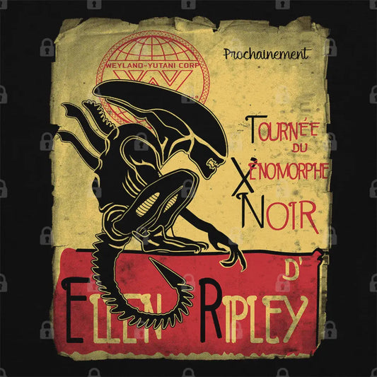 TournÃ©e du Xenomorph Noir T-Shirt