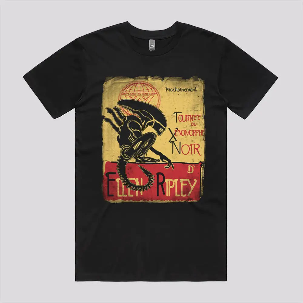 TournÃ©e du Xenomorph Noir T-Shirt