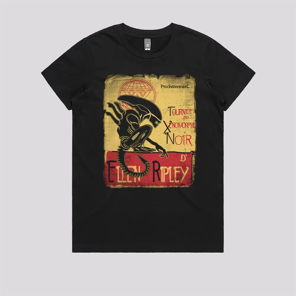 TournÃ©e du Xenomorph Noir T-Shirt