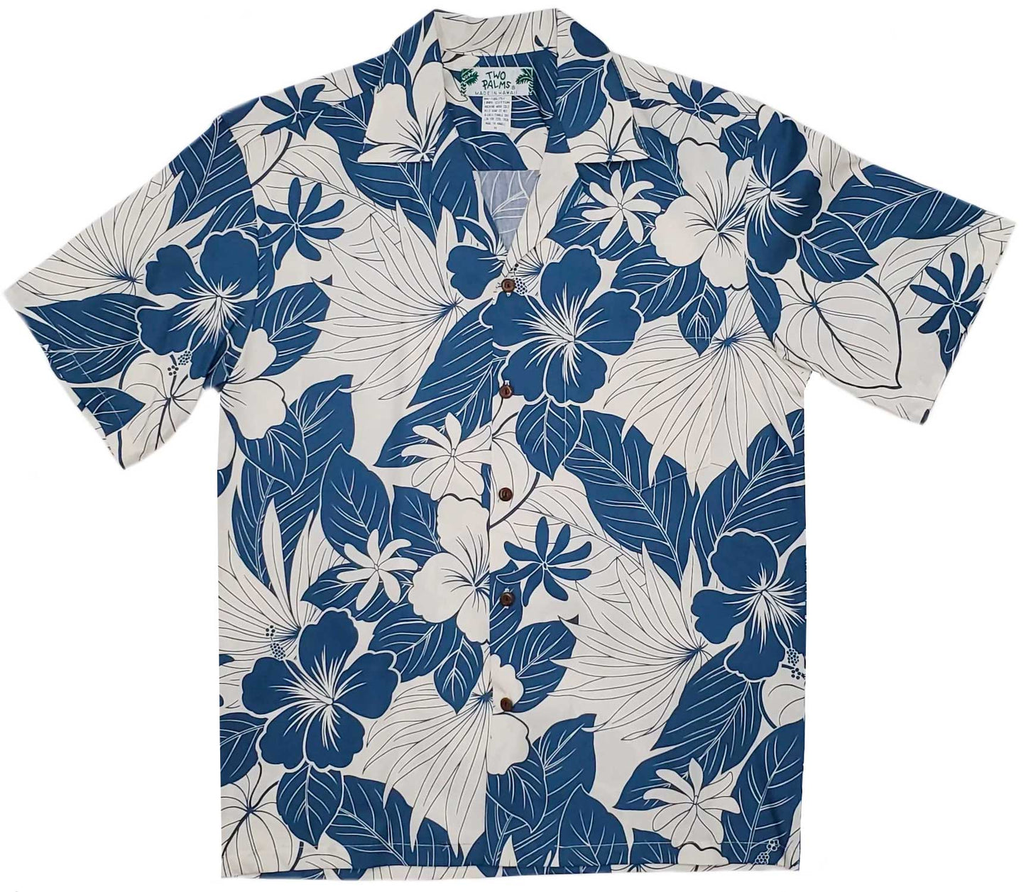 Lanai Aloha Shirt - Blue Two Palms Hawaii 1.284.000₫