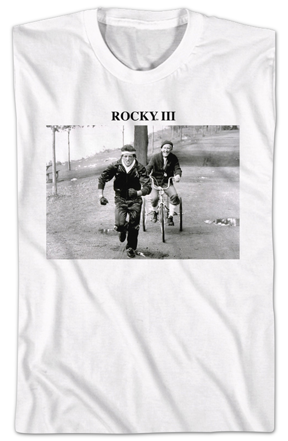 Training Black And White Photo Rocky III T-Shirt
