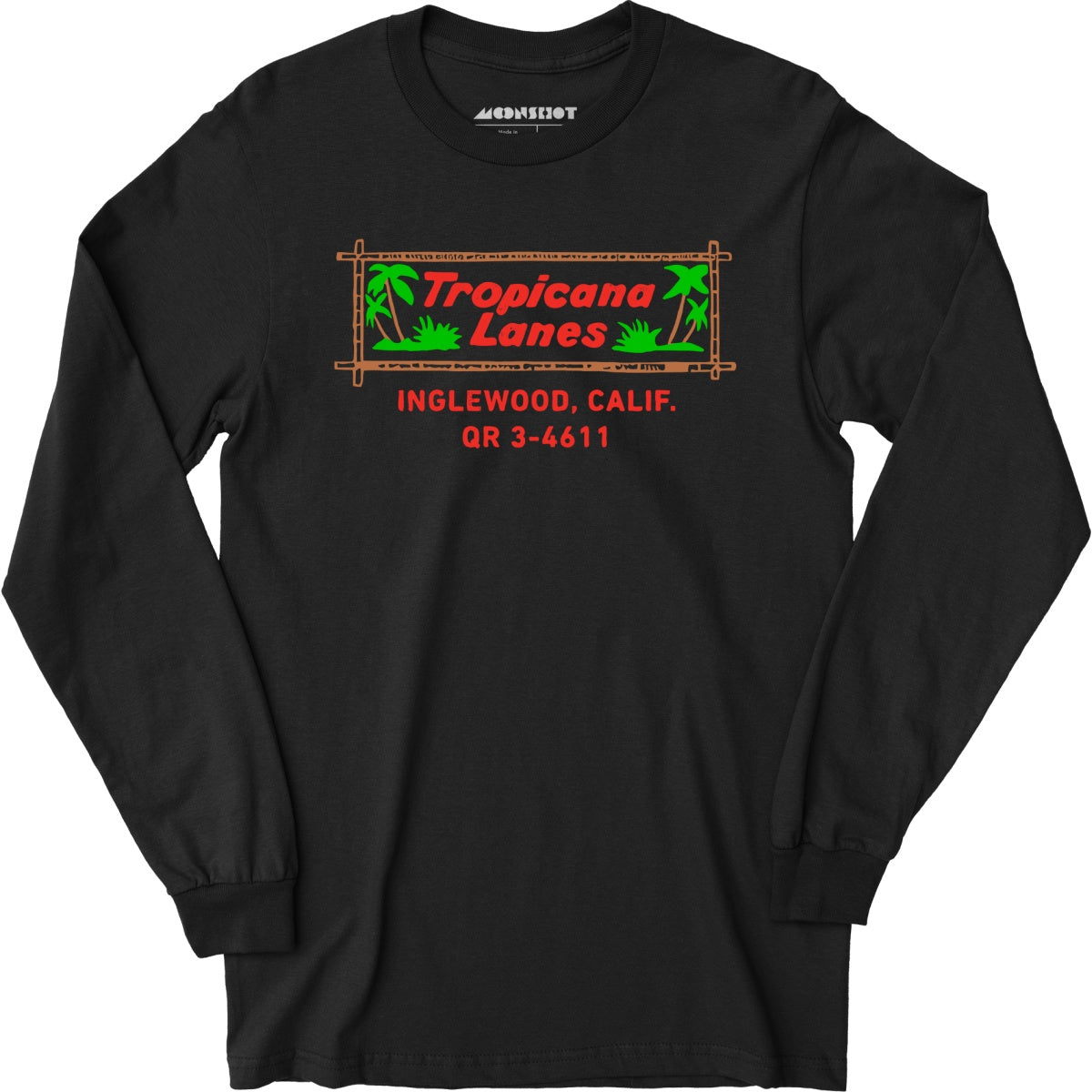 Tropicana Lanes - Inglewood, CA - Vintage Bowling Alley - Long Sleeve T-Shirt