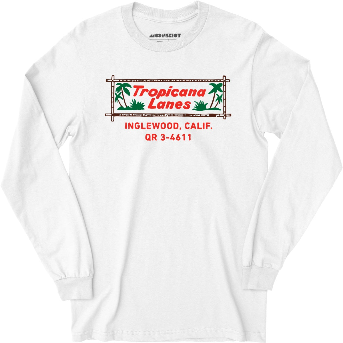 Tropicana Lanes - Inglewood, CA - Vintage Bowling Alley - Long Sleeve T-Shirt