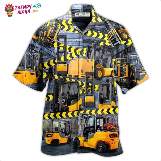 Truck Be Careful For Yellow Klift Trucks Are Coming Here Hawaiian Shirt - Trendy Aloha