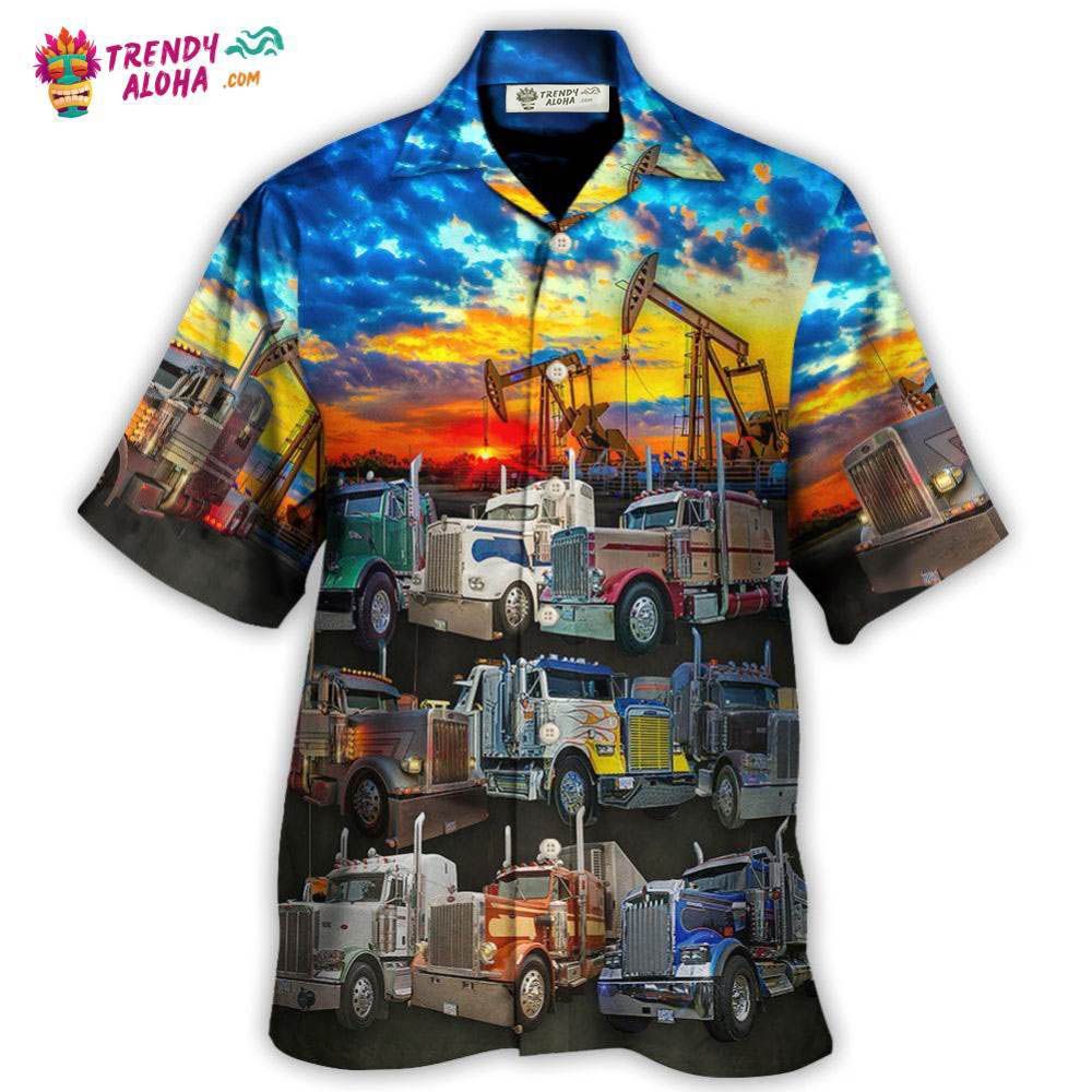 Truck Monster Classic Beautiful Sunset Hawaiian Shirt - Trendy Aloha