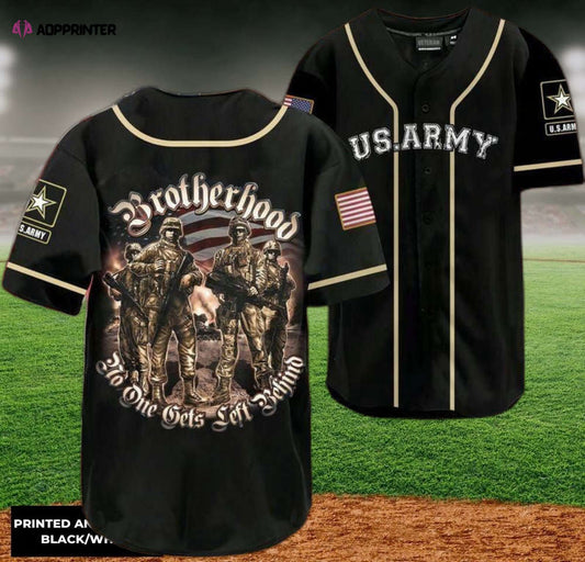 U S Army Brotherhood Baseball Jersey: Patriotic & Stylish Military Apparel - Aopprinter