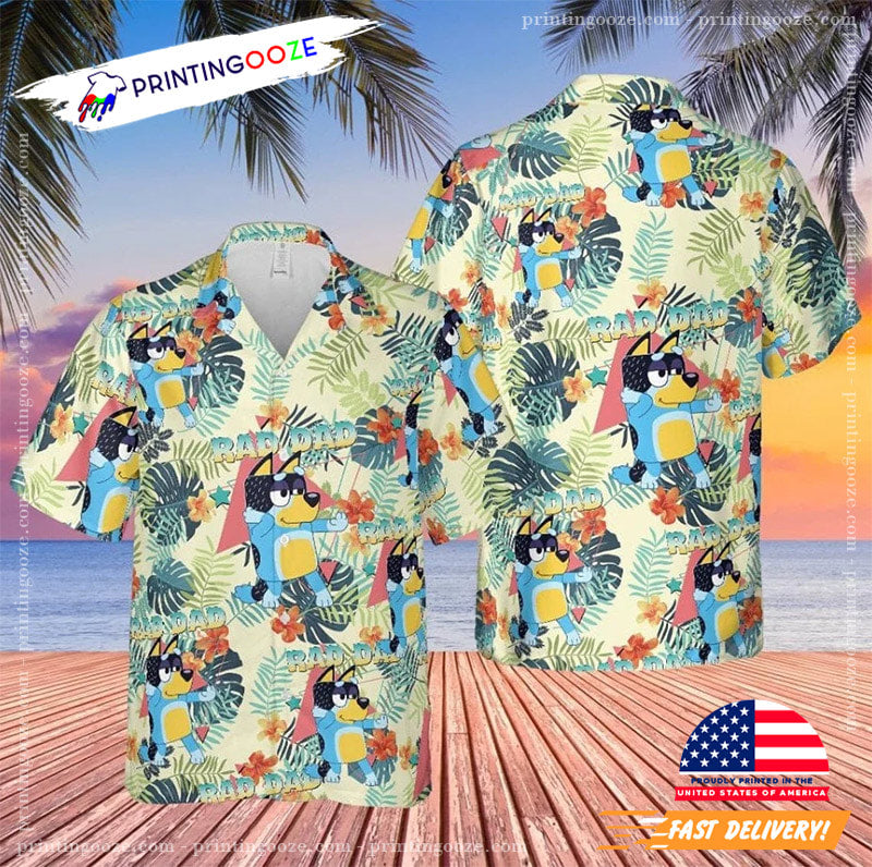 Uncle Rad Bluey Hawaiian Shirt