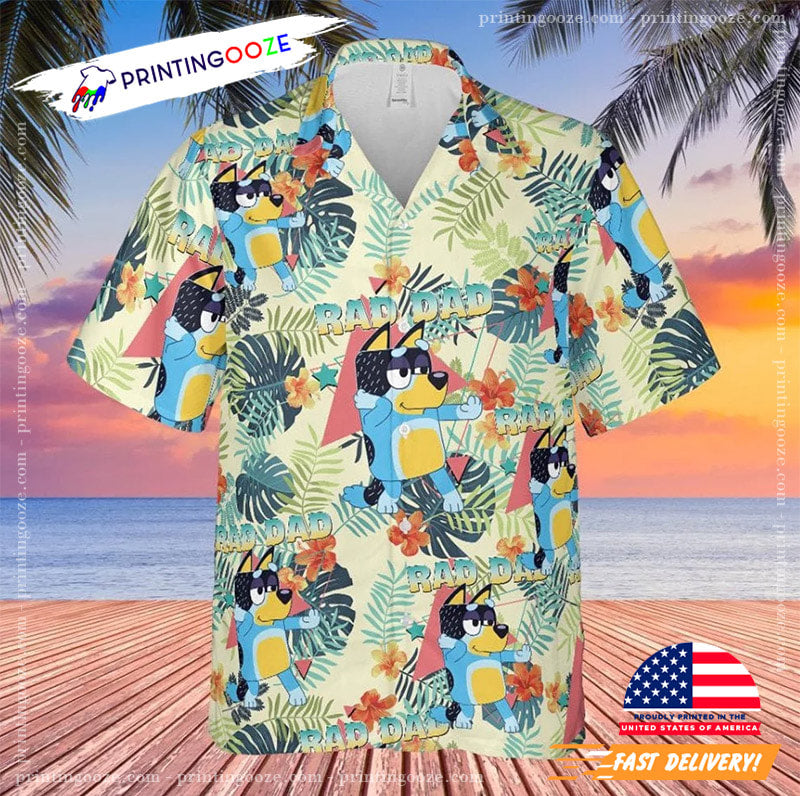 Uncle Rad Bluey Hawaiian Shirt