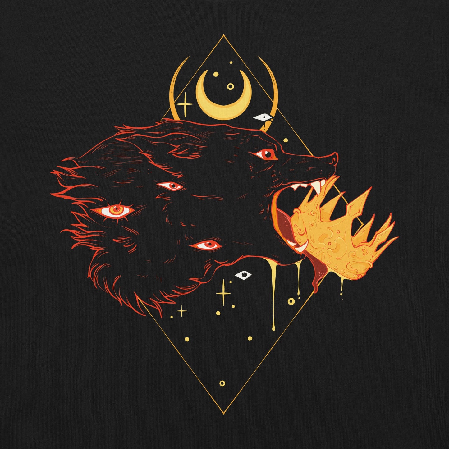 No Kings Wolf, No Text, Unisex T-Shirt Hoodie, Sweatshirt | InkThreadWorks.com (Image 5)