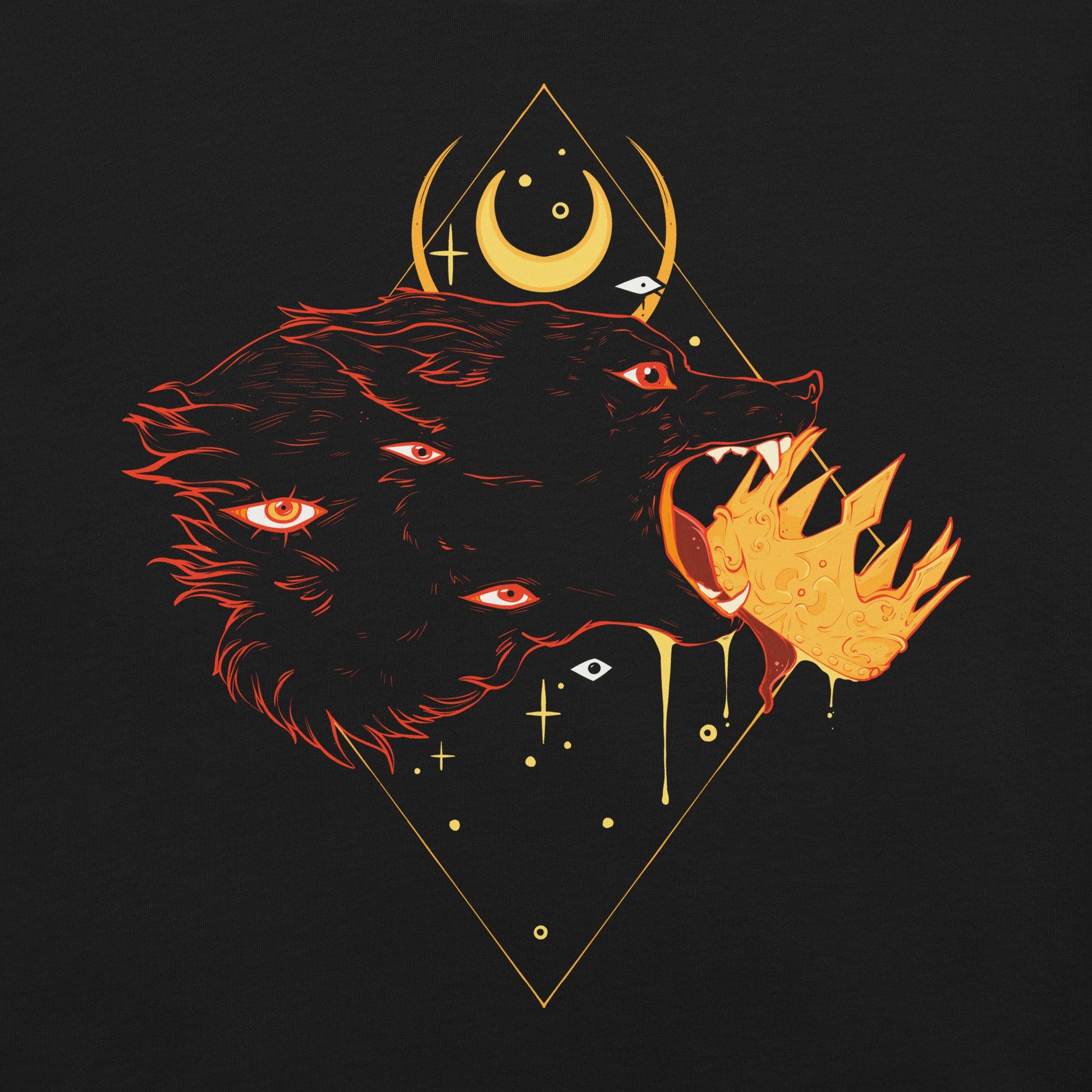 No Kings Wolf, No Text, Unisex T-Shirt Hoodie, Sweatshirt | InkThreadWorks.com (Image 5)