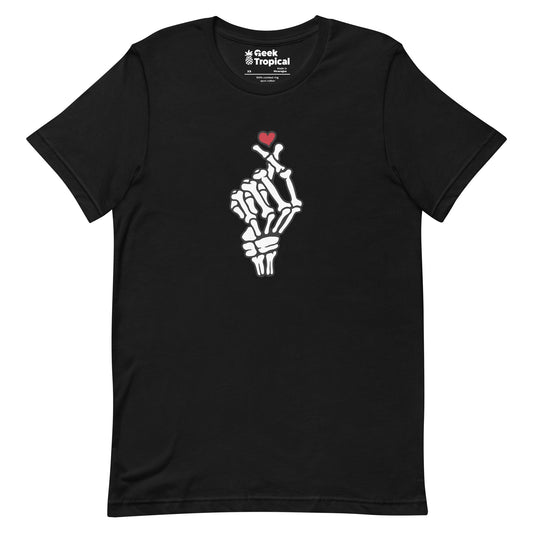 Skeleton Heart Hand T-Shirt