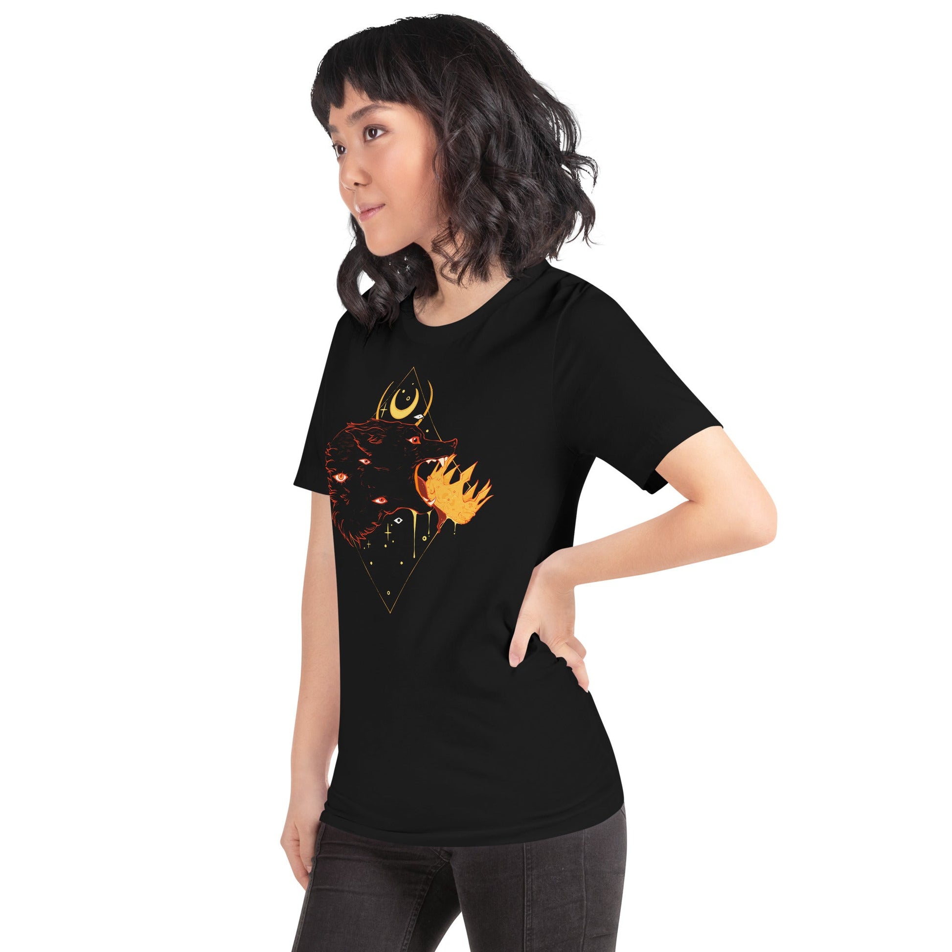 No Kings Wolf, No Text, Unisex T-Shirt Hoodie, Sweatshirt | InkThreadWorks.com (Image 3)