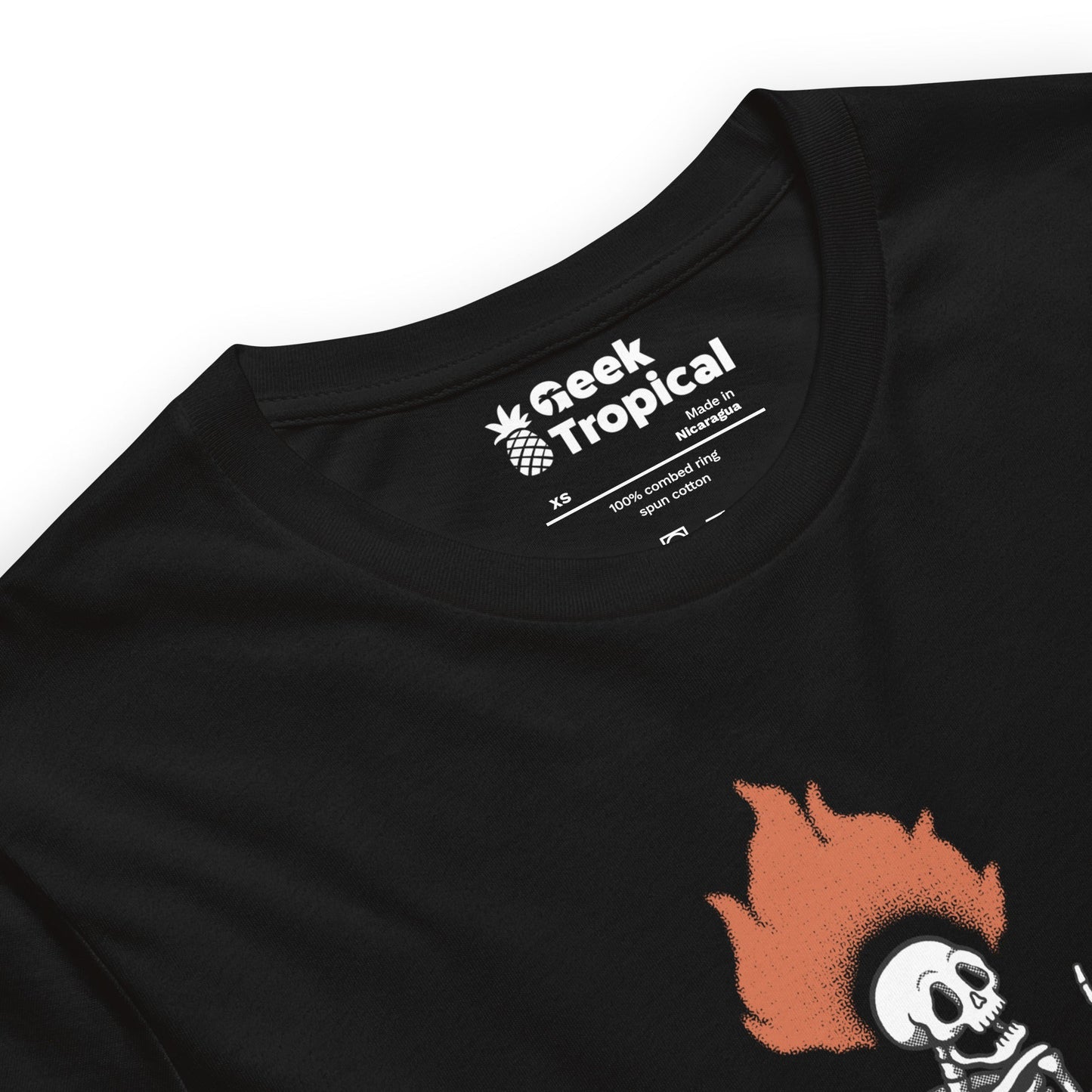 Skeleton Computer Burnout T-Shirt