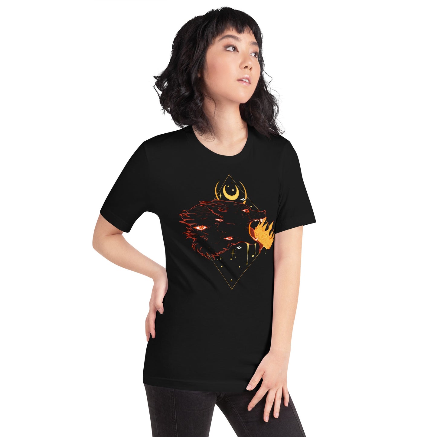 No Kings Wolf, No Text, Unisex T-Shirt Hoodie, Sweatshirt | InkThreadWorks.com (Image 2)