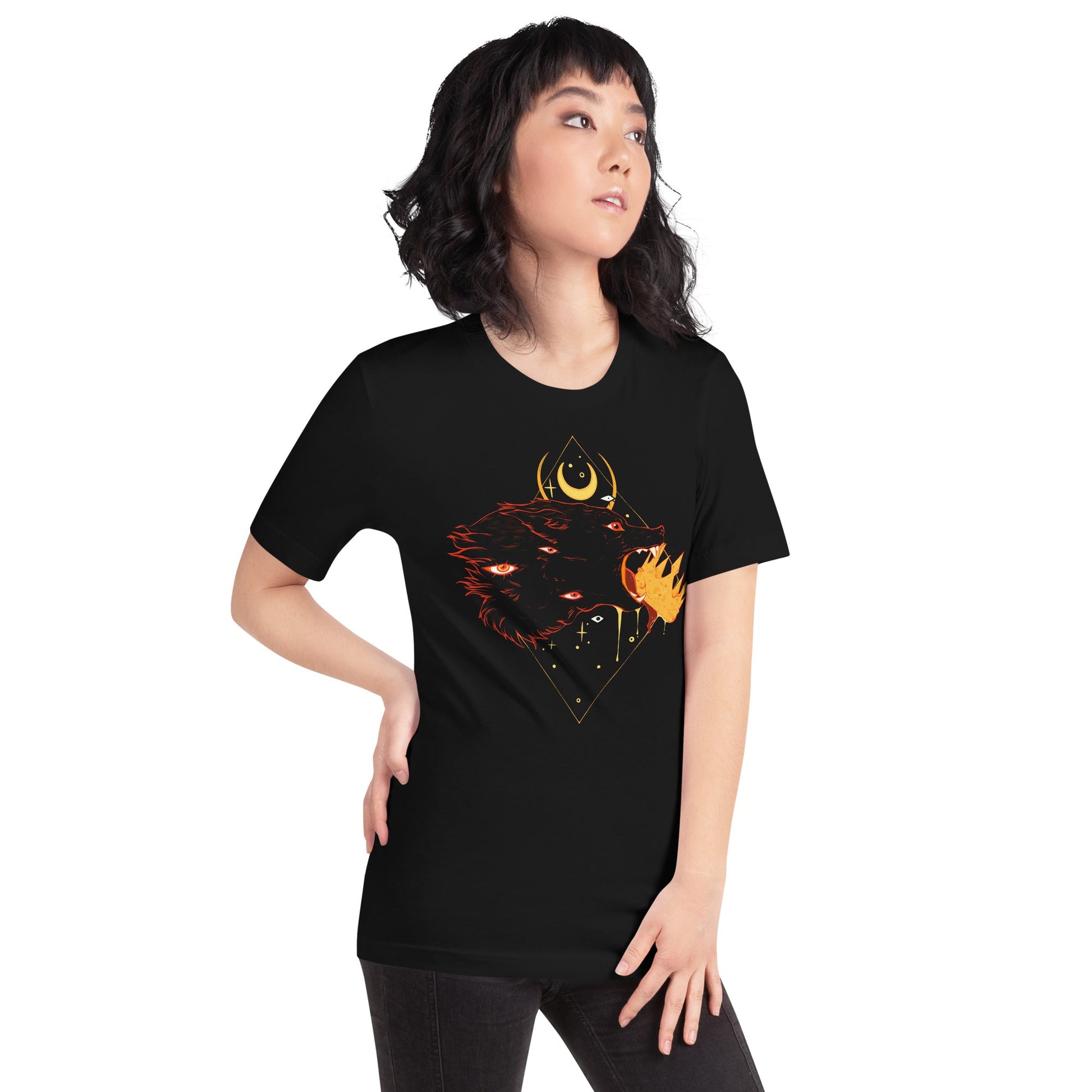No Kings Wolf, No Text, Unisex T-Shirt Hoodie, Sweatshirt | InkThreadWorks.com (Image 2)