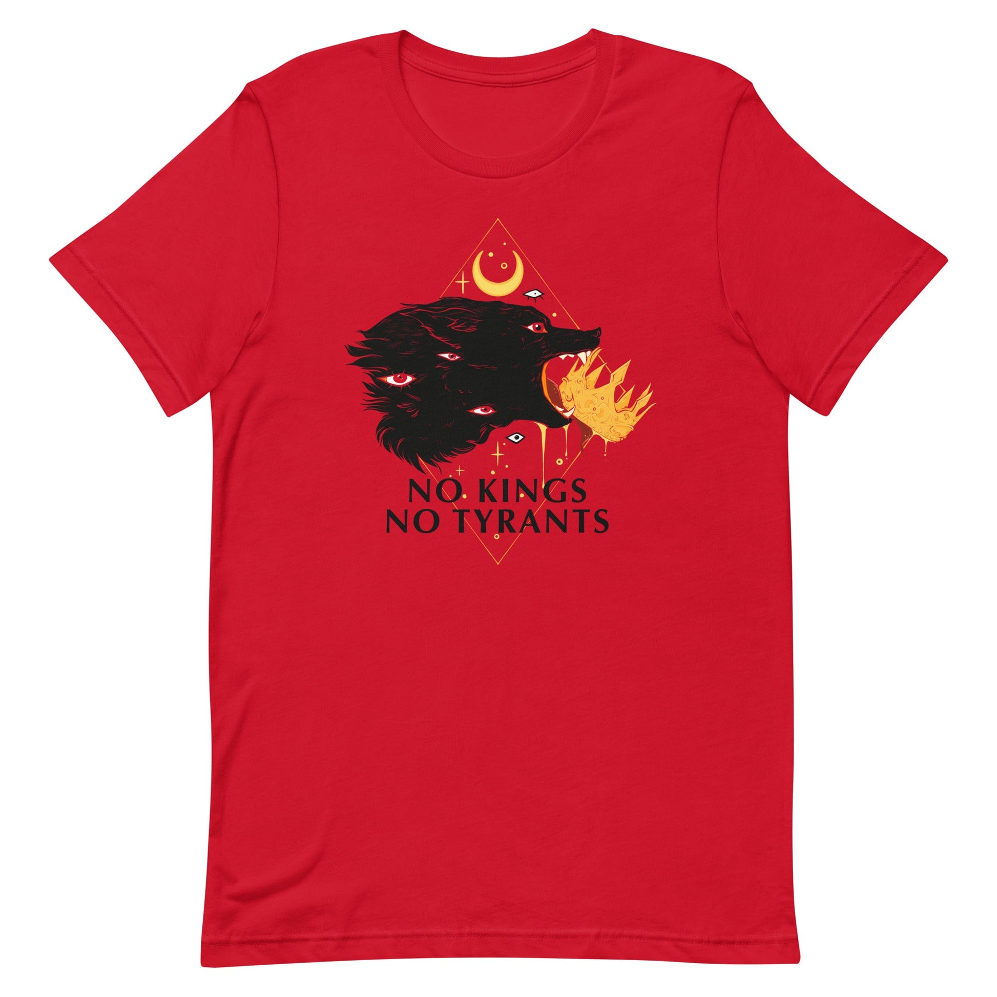 No Kings Wolf, Unisex T-Shirt Hoodie, Sweatshirt | InkThreadWorks.com (Image 1)