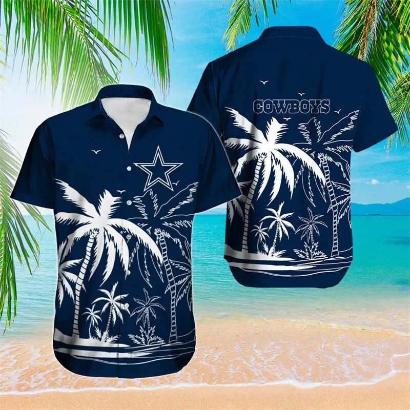 Dallas Cowboys Hawaiian Shirt Island Palm Design 224135