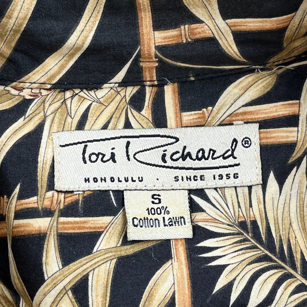 Tori Richard Floral Hawaiian Shirt - Small Black Cotton