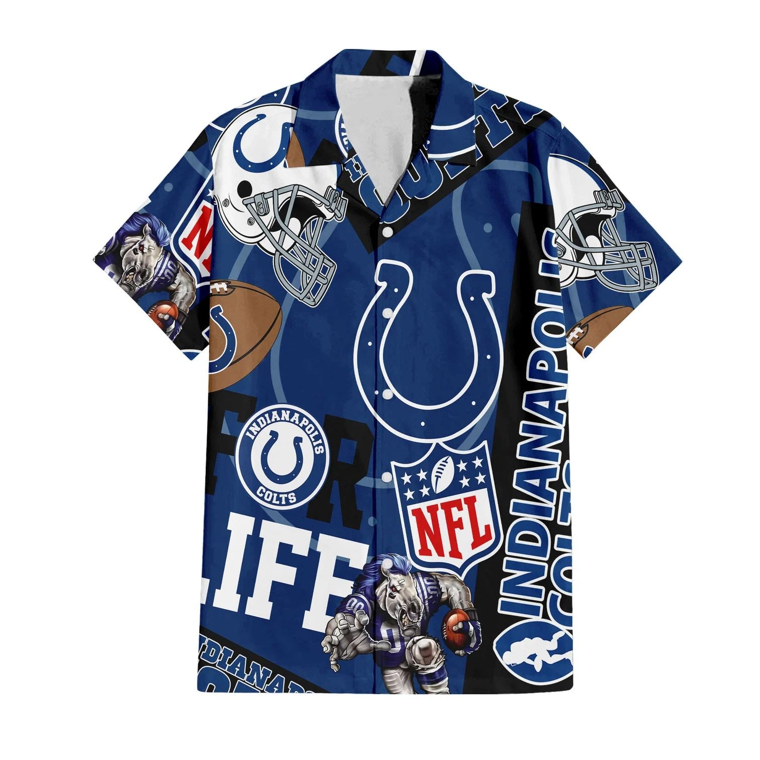 Indianapolis Colts Hawaiian Shirt For Life 758325