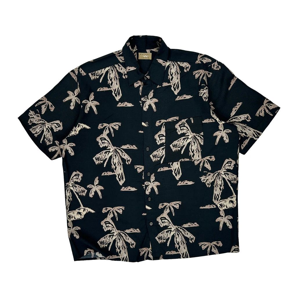Natural Issue Hawaiian Shirt - 2XL Black Cotton