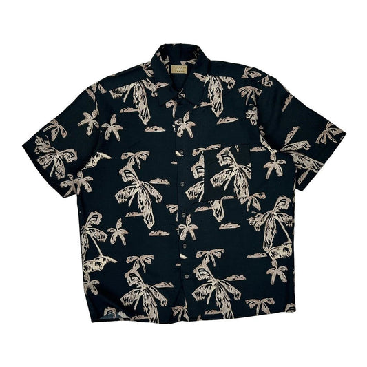 Natural Issue Hawaiian Shirt - 2XL Black Cotton