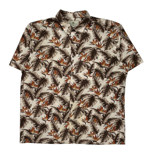 Island Shores Floral Hawaiian Shirt - XL Multicoloured Cotton
