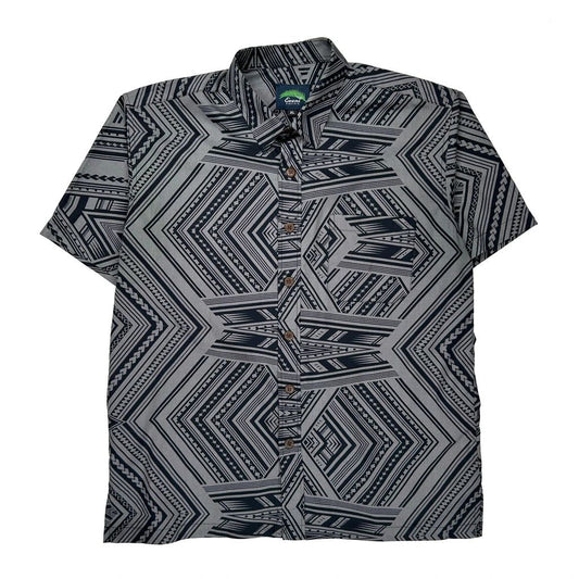Eveni Hawaiian Shirt - XL Black Cotton